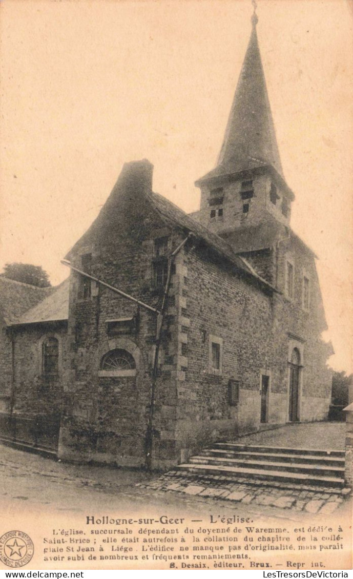 BELGIQUE - Hollogne-sur-Geer - L'église - Carte Postale Ancienne - Geer