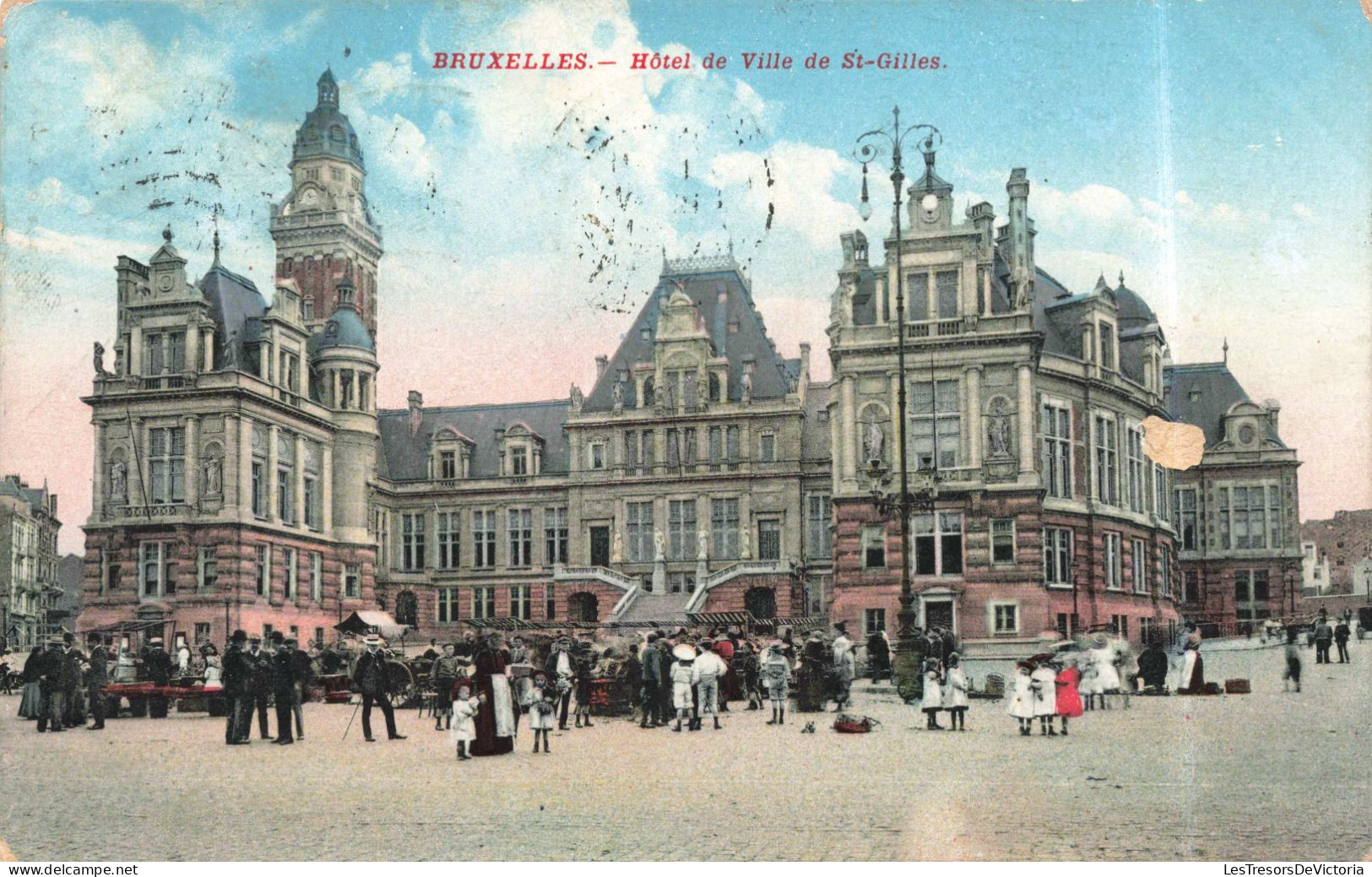 BELGIQUE - Bruxelles - Hôtel De Ville De St  Gilles - Animé  - Carte Postale Ancienne - Plazas