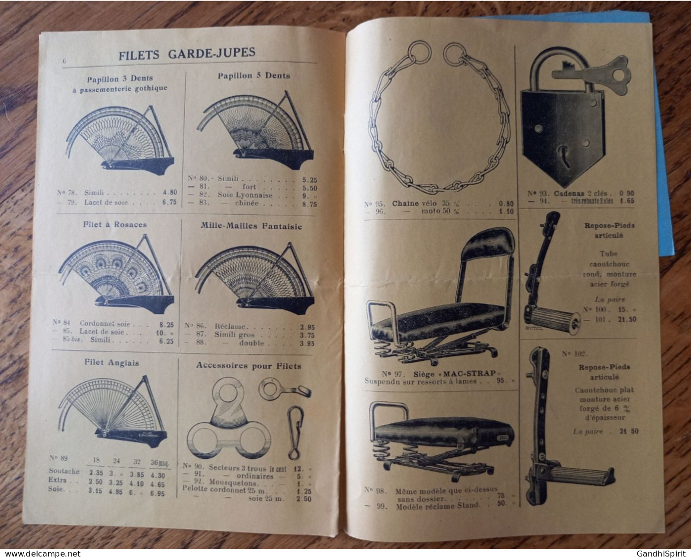 Tarif Des Etablissements Specymos - Spécialités Pour Cycles Et Motos, Vélos, Lampe, Phare - Paris, 16, Rue Crozatier - Sport En Toerisme