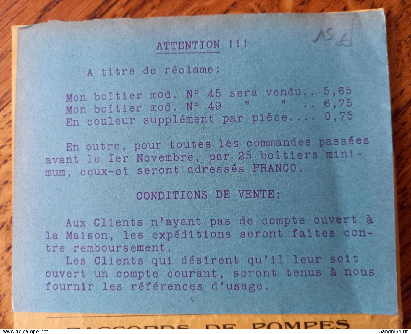 Tarif Des Etablissements Specymos - Spécialités Pour Cycles Et Motos, Vélos, Lampe, Phare - Paris, 16, Rue Crozatier - Sport & Tourismus