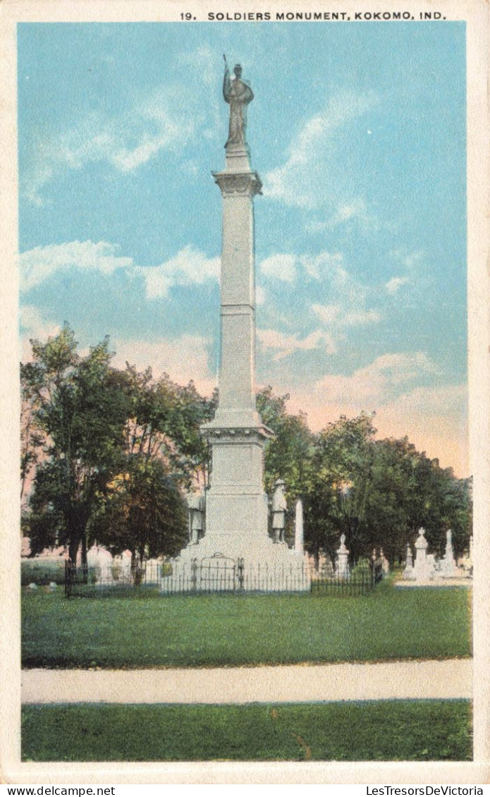 ETATS UNIS - Soldiers Monument, Kokomo - Indiana - Colorisé - Carte Postale Ancienne - Autres & Non Classés