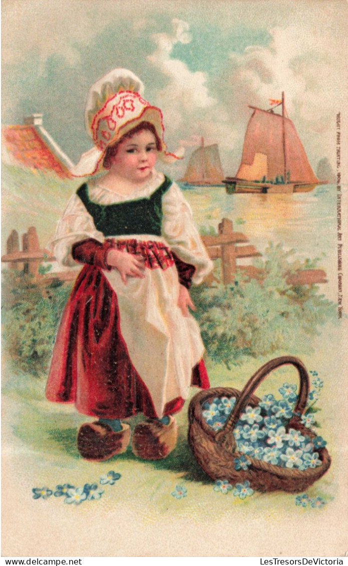 ARTS - Peintures Et Tableaux - Un Enfant Cueillant Des Fleurs - Carte Postale Ancienne - Paintings