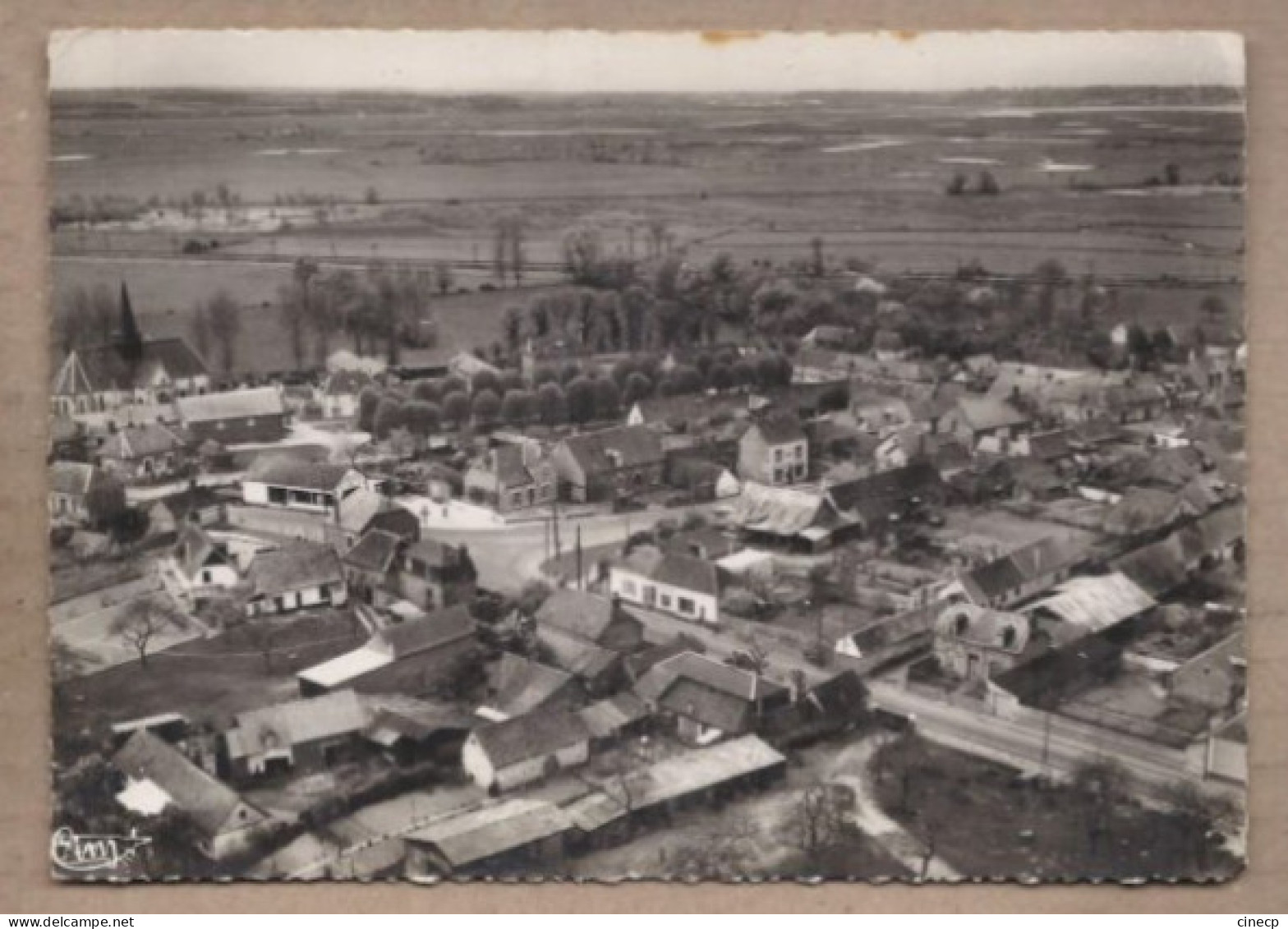 CPSM 80 - NOYELLES SUR MER - Vue Aérienne - Centre Bourg - TB PLAN Intérieur Village - TB Détails Maisons Rues - Noyelles-sur-Mer