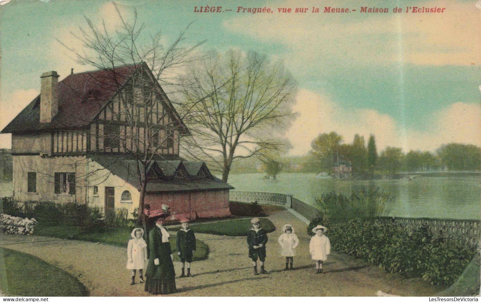 BELGIQUE- Liège - Fragnée - Vue Sur La Meuse - Maison De L'Eclusier - Colorisé - Carte Postale Ancienne - Liege