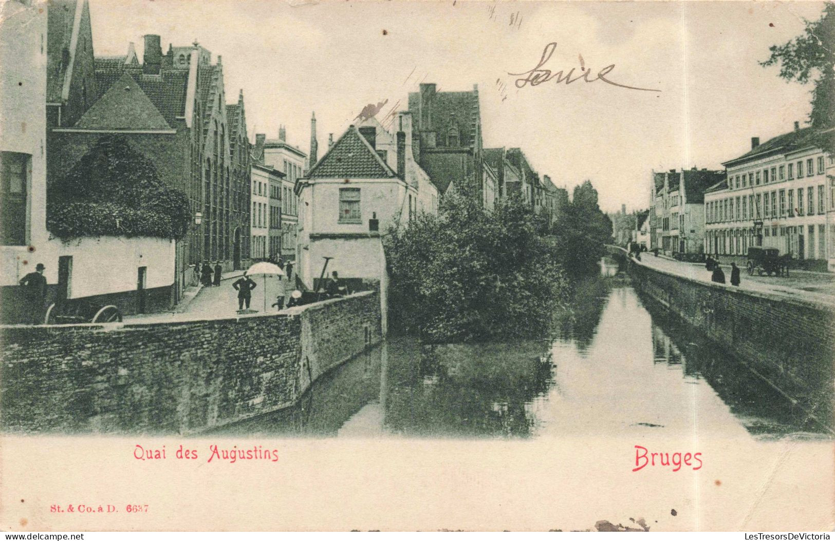 BELGIQUE- Bruges - Quai Des Augustins - Carte Postale Ancienne - Brugge