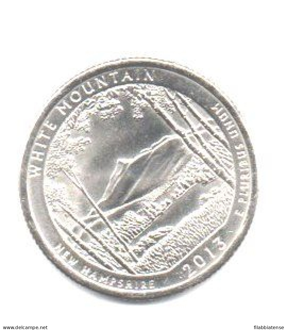 2013 - Stati Uniti 25 Cents - Quarter White Mountain   P     ------ - 2010-...: National Parks