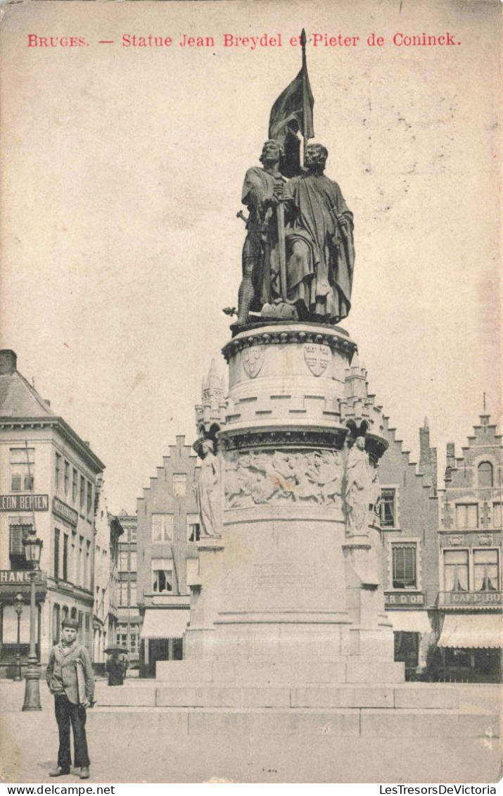 BELGIQUE- Bruges - Statue Jean Breydel Et Pieter De Coninck - Carte Postale Ancienne - Brugge