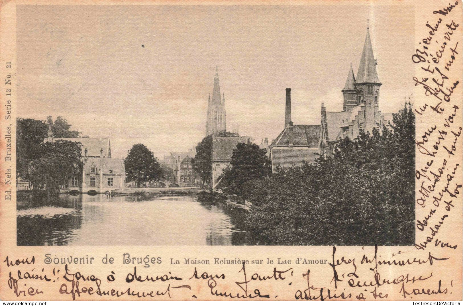 BELGIQUE- Bruges - La Maison Eclusière Sur Le Lac D'Amour - Carte Postale Ancienne - Brugge