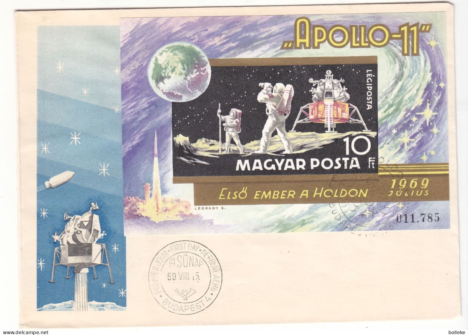 Hongrie - Lettre De 1969 ° - GF - Oblit Budapest - Espace - Valeur 60 Euros - - Lettres & Documents