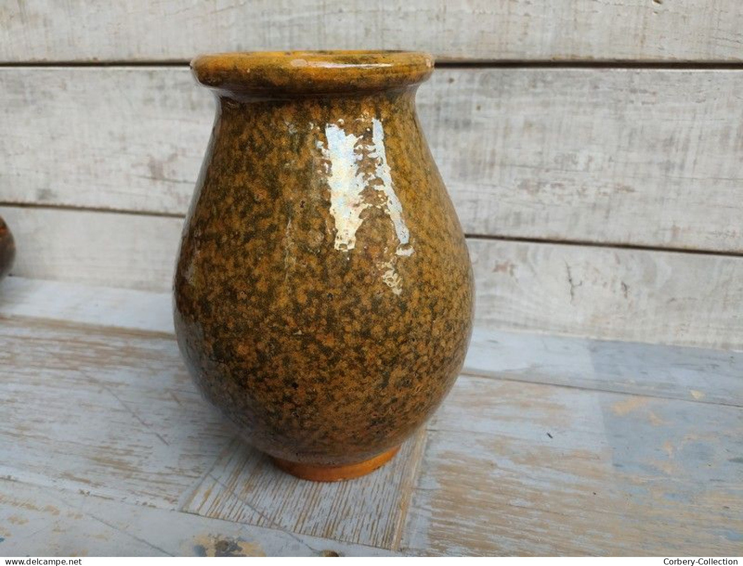 Ancien Vase Pot Grès Biot René Augé Laribé