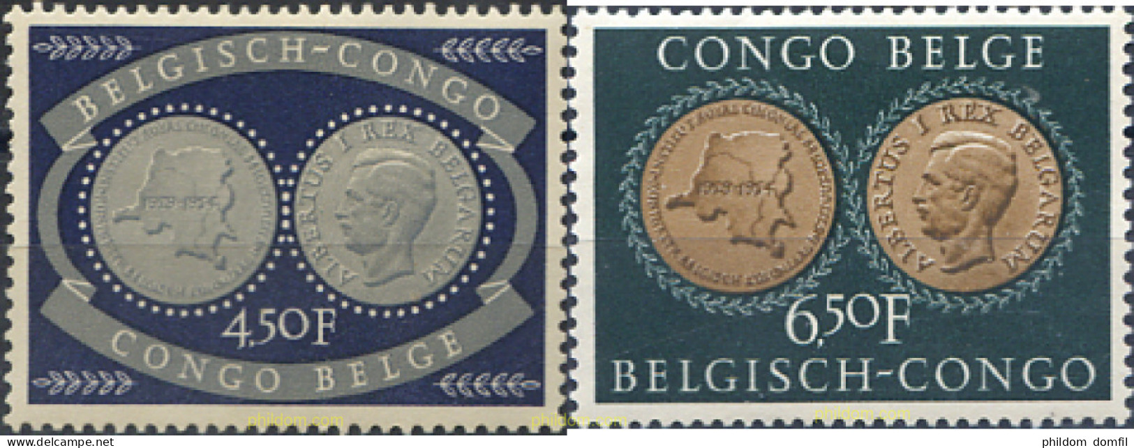 303069 MNH CONGO BELGA 1954 MEDALLAS - Ungebraucht