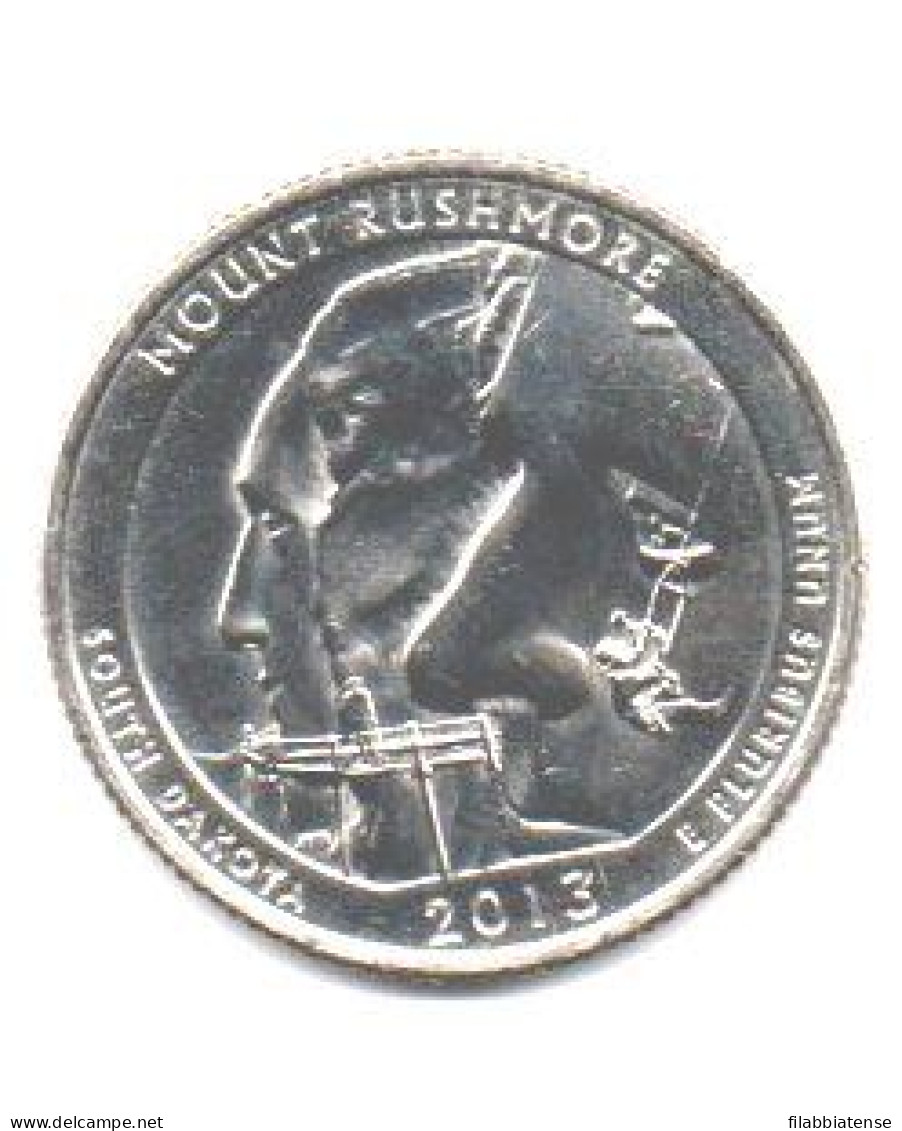 2013 - Stati Uniti 25 Cents - Quarter Mount Rushmore  D     ------ - 2010-...: National Parks