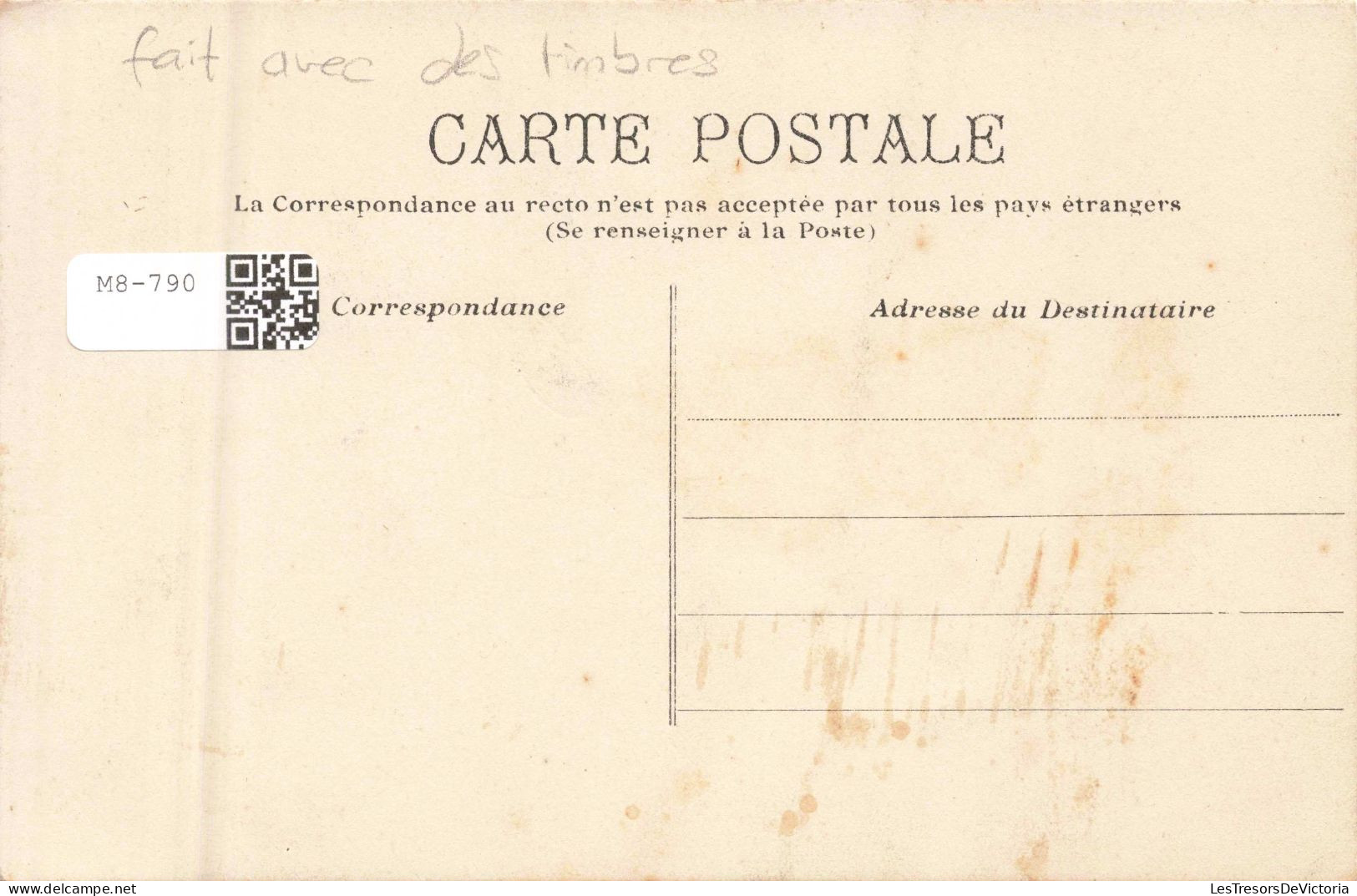 TIMBRES - Coccinelles En Timbres 1909 - Carte Postale Ancienne - Francobolli (rappresentazioni)