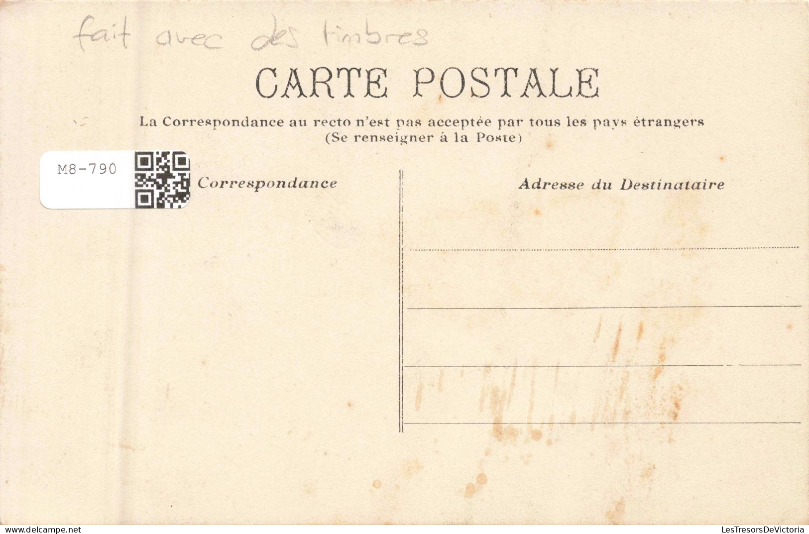 TIMBRES - Coccinelles En Timbres 1909 - Carte Postale Ancienne - Sellos (representaciones)
