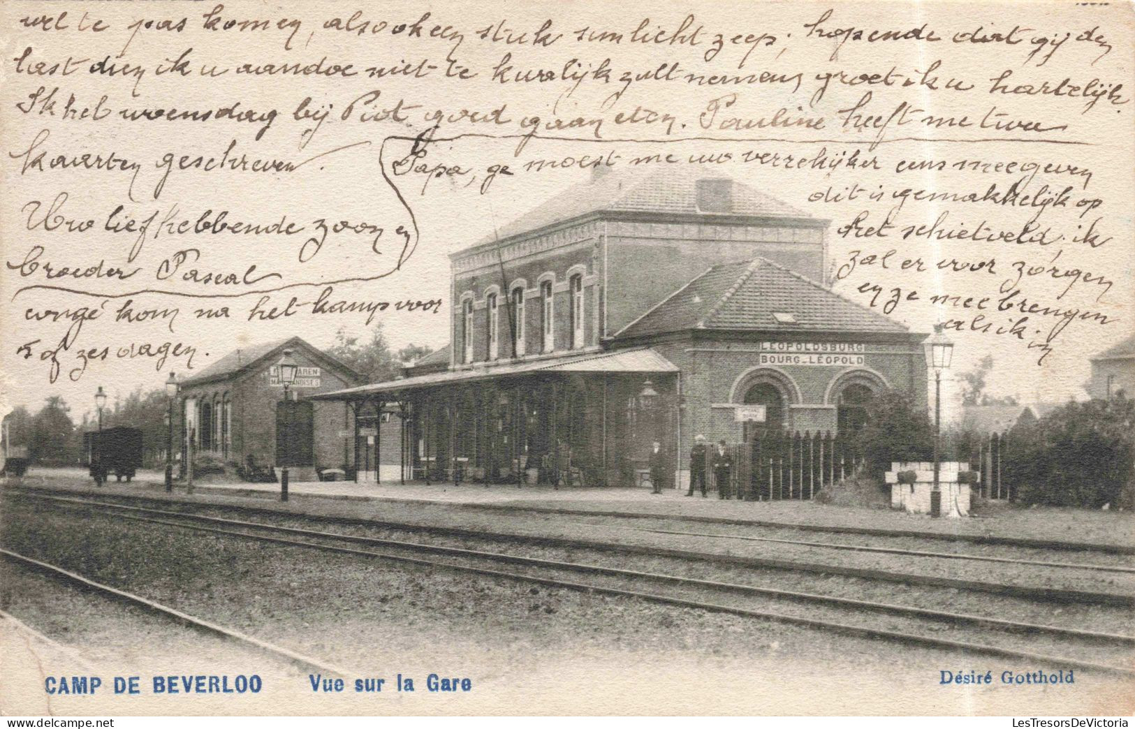 BELGIQUE- Hasselt - Bourg Leopold - Vue Sur La Gare - Carte Postale Ancienne - Hasselt