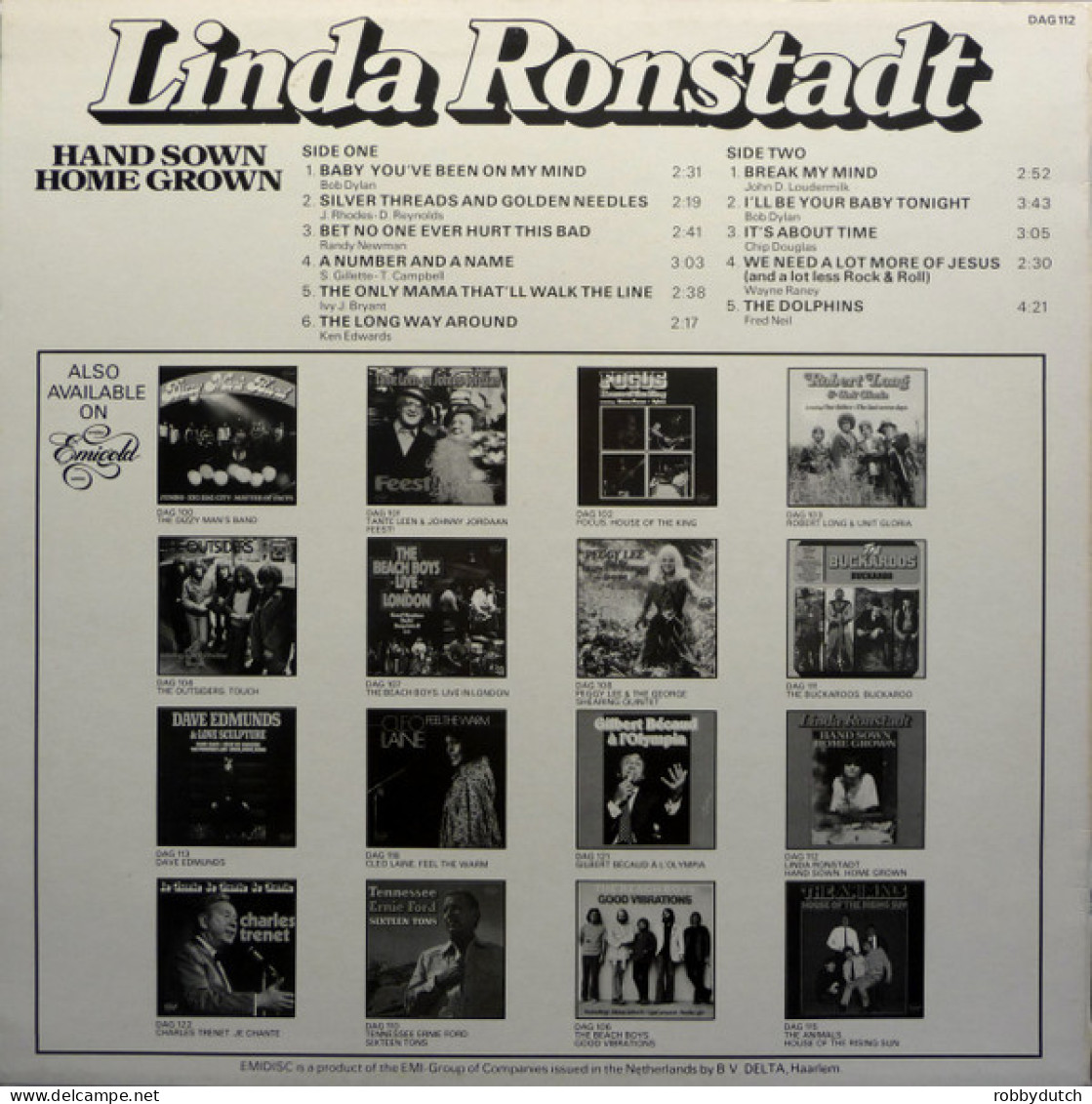 * LP *  LINDA RONSTADT - HAND SOWN, HOME GROWN (Holland 1969 EX) - Country Y Folk