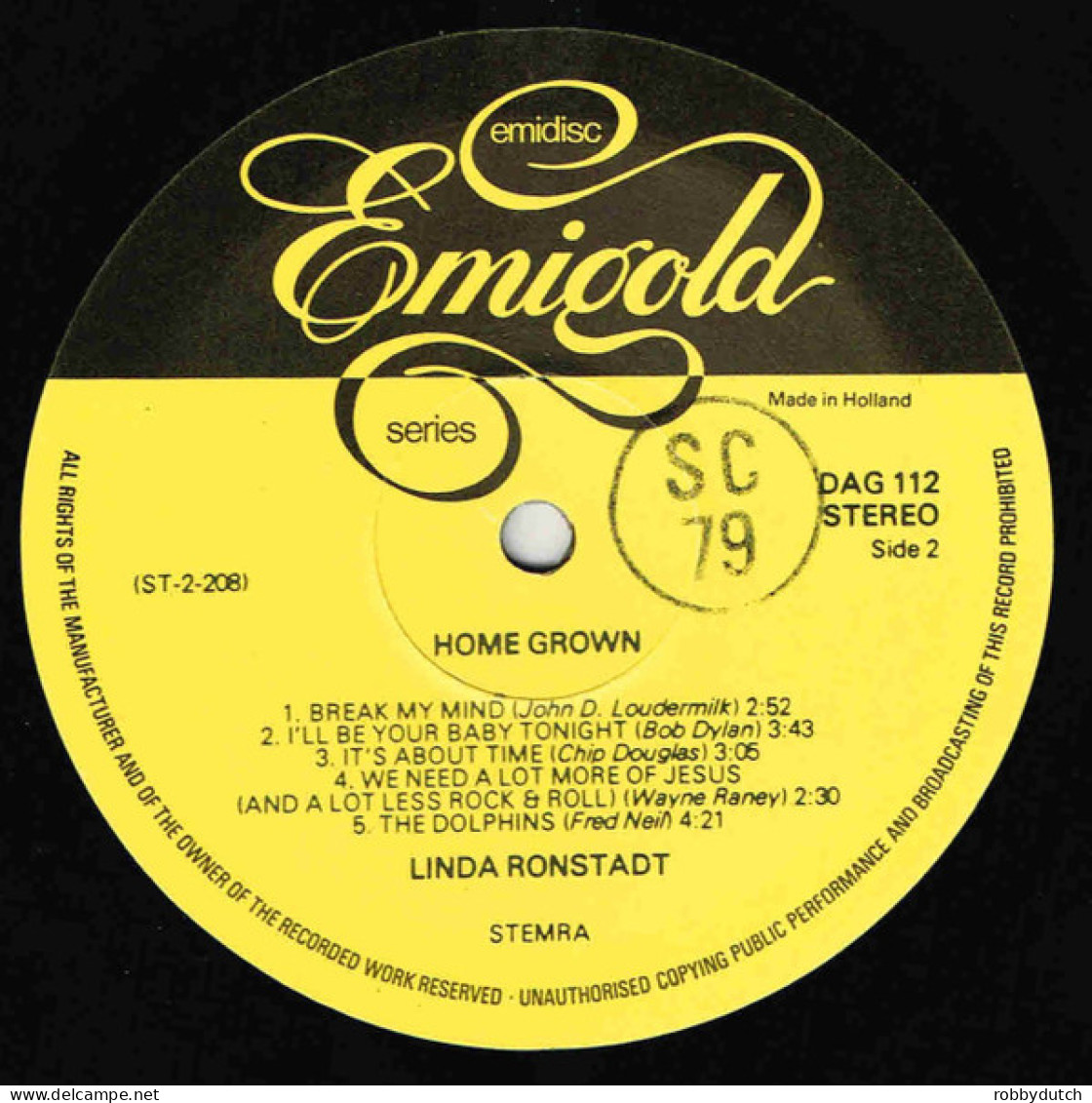 * LP *  LINDA RONSTADT - HAND SOWN, HOME GROWN (Holland 1969 EX) - Country & Folk