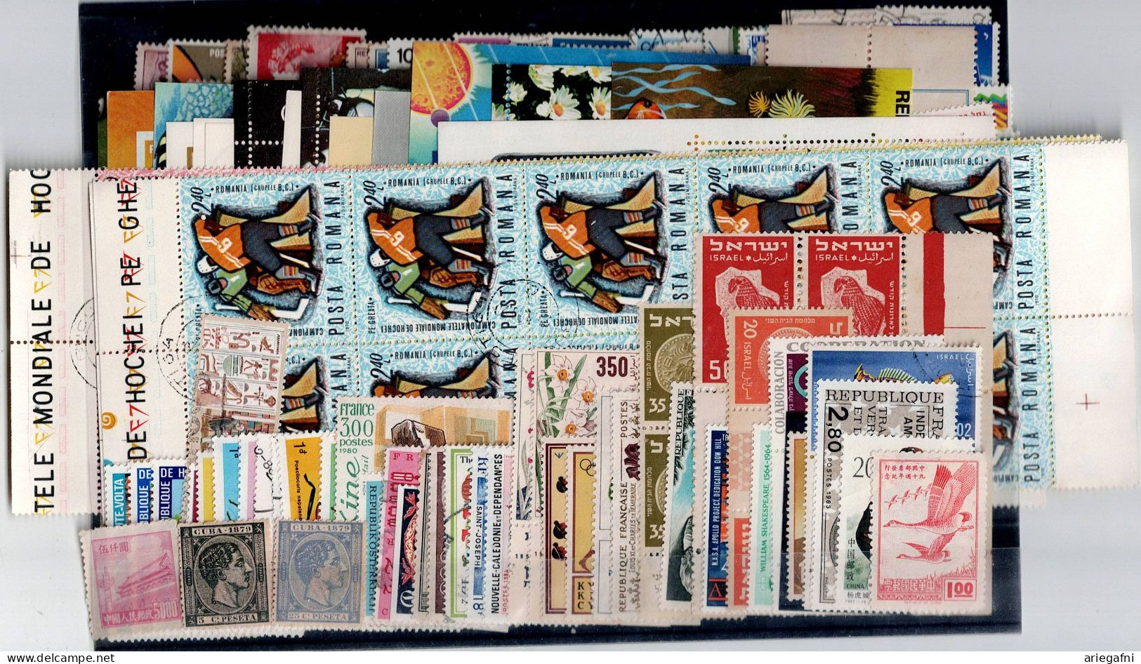 LOT OF 290 STAMPS MINT+USED+ 16 BLOCKS MI- 90 EURO VF!! - Collections (sans Albums)