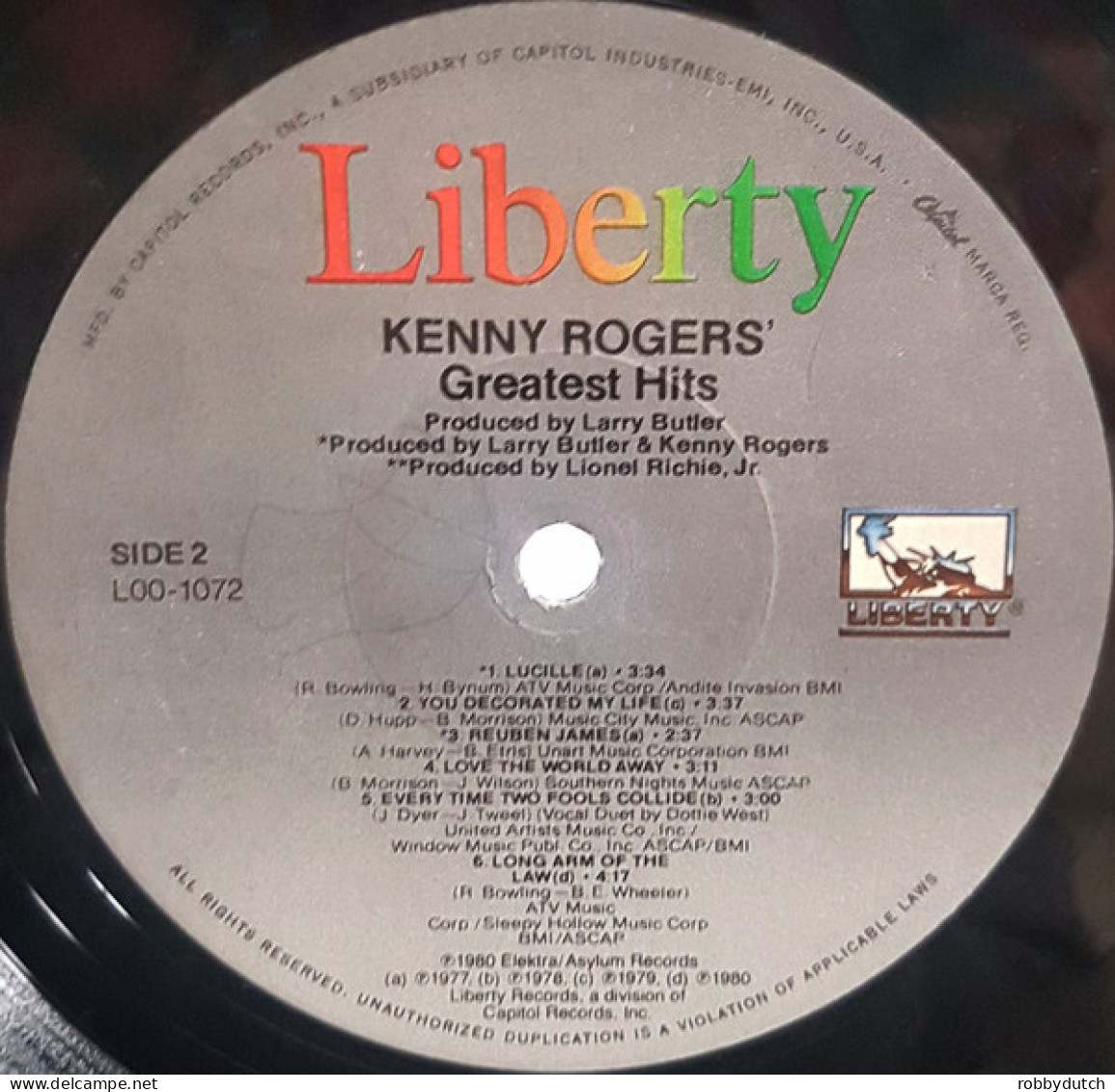 * LP *  KENNY ROGERS - GREATEST HITS (USA 1980 EX-) - Country & Folk
