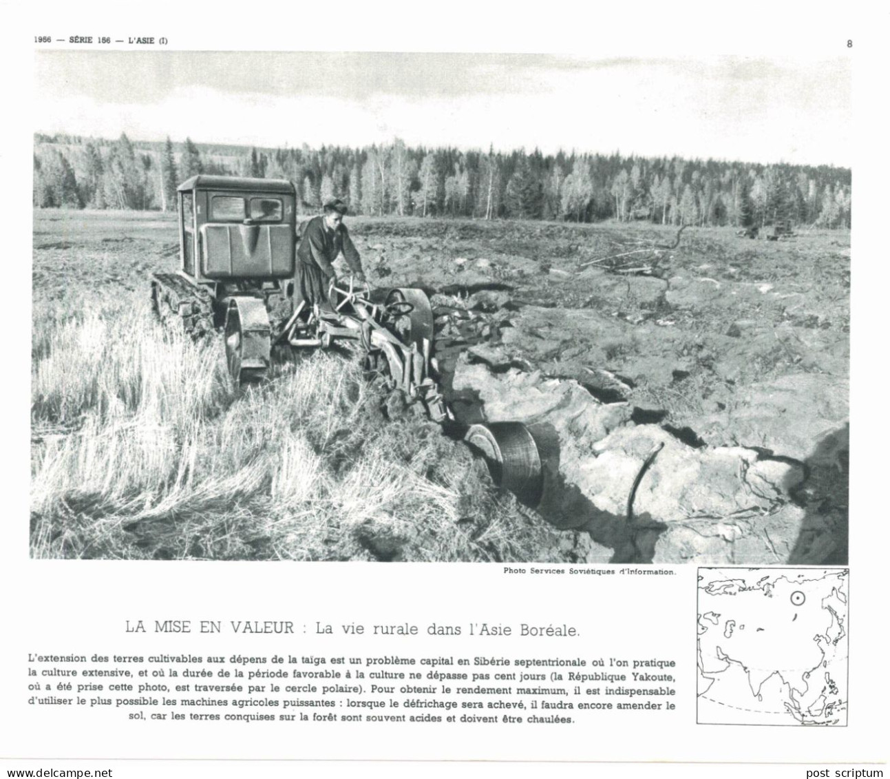 Photo  -  Reproduction - Russie - Yakoute - Sibérie - Vie Rurale Dans L'Asie Boréale - Azië