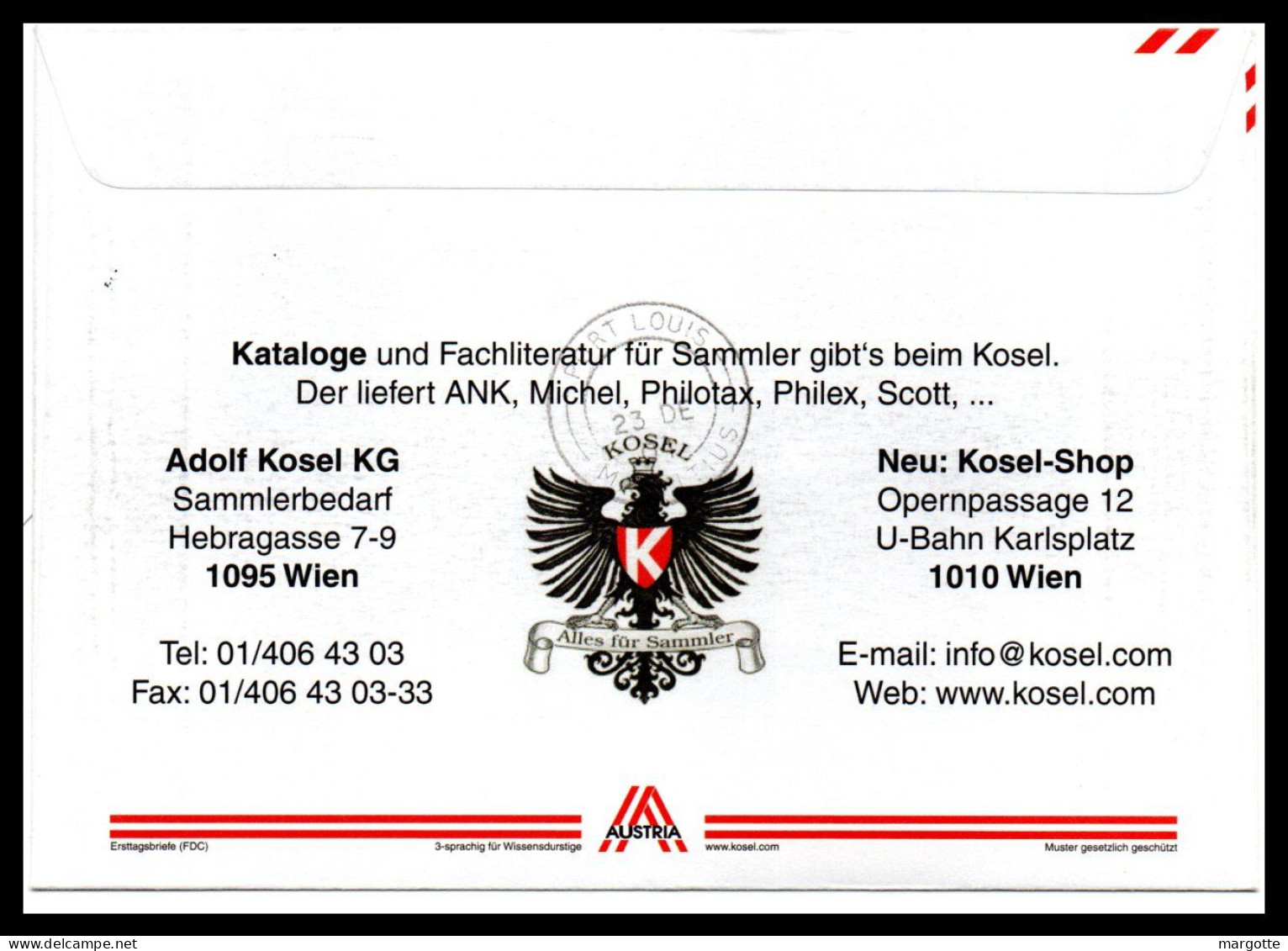 FFC  Wien-Mauritius  Sonderflugpost Weihnachten 2004 - Lettres & Documents