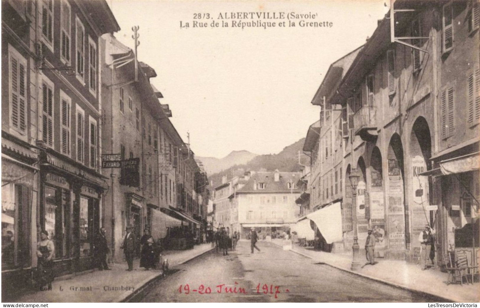 FRANCE - Albertville - La Rue De La République Et La Grenette - Carte Postale Ancienne - Albertville