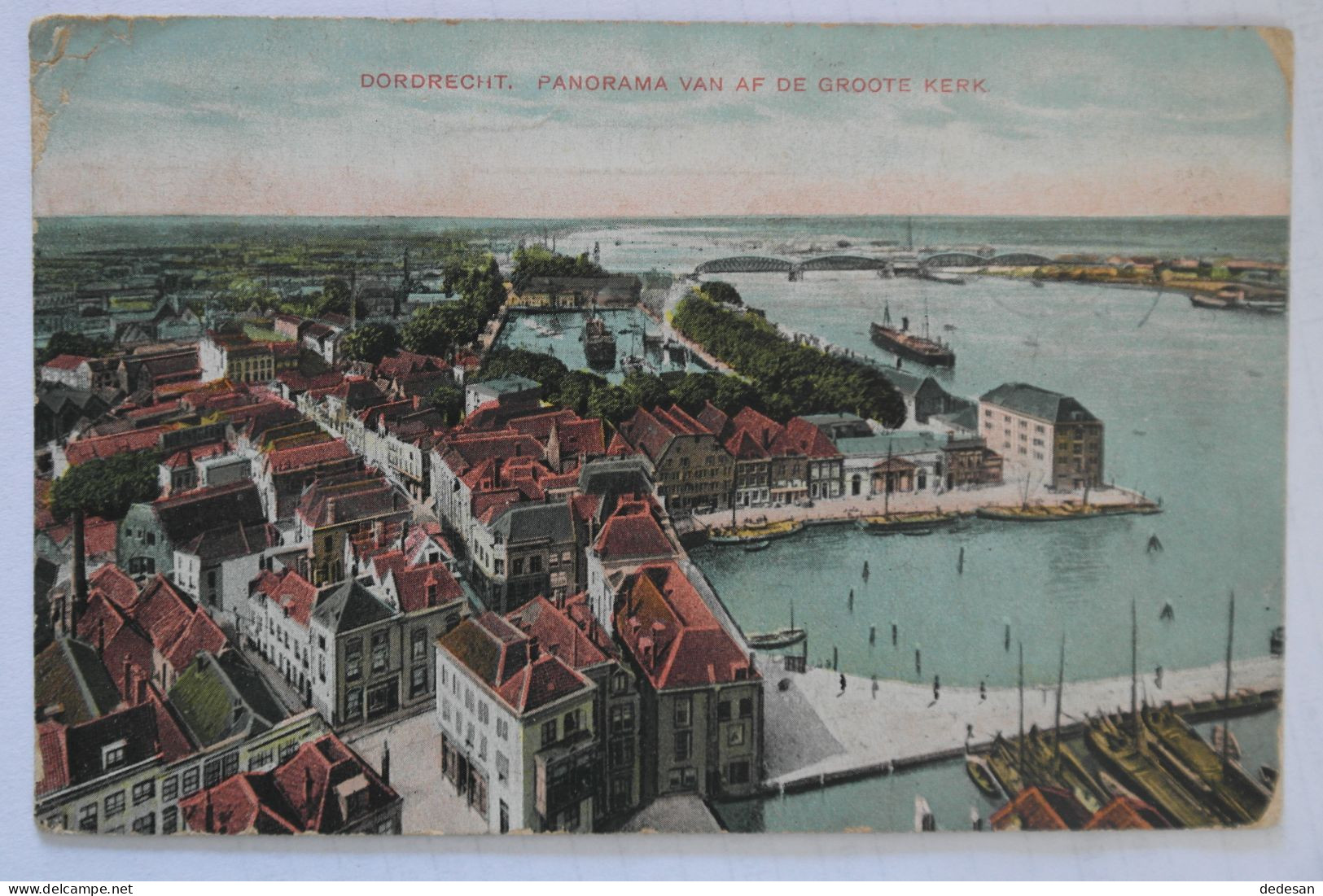 Cpa Dordrecht Panorama Van Af De Groote Kerk 1912 - NOU29 - Dordrecht