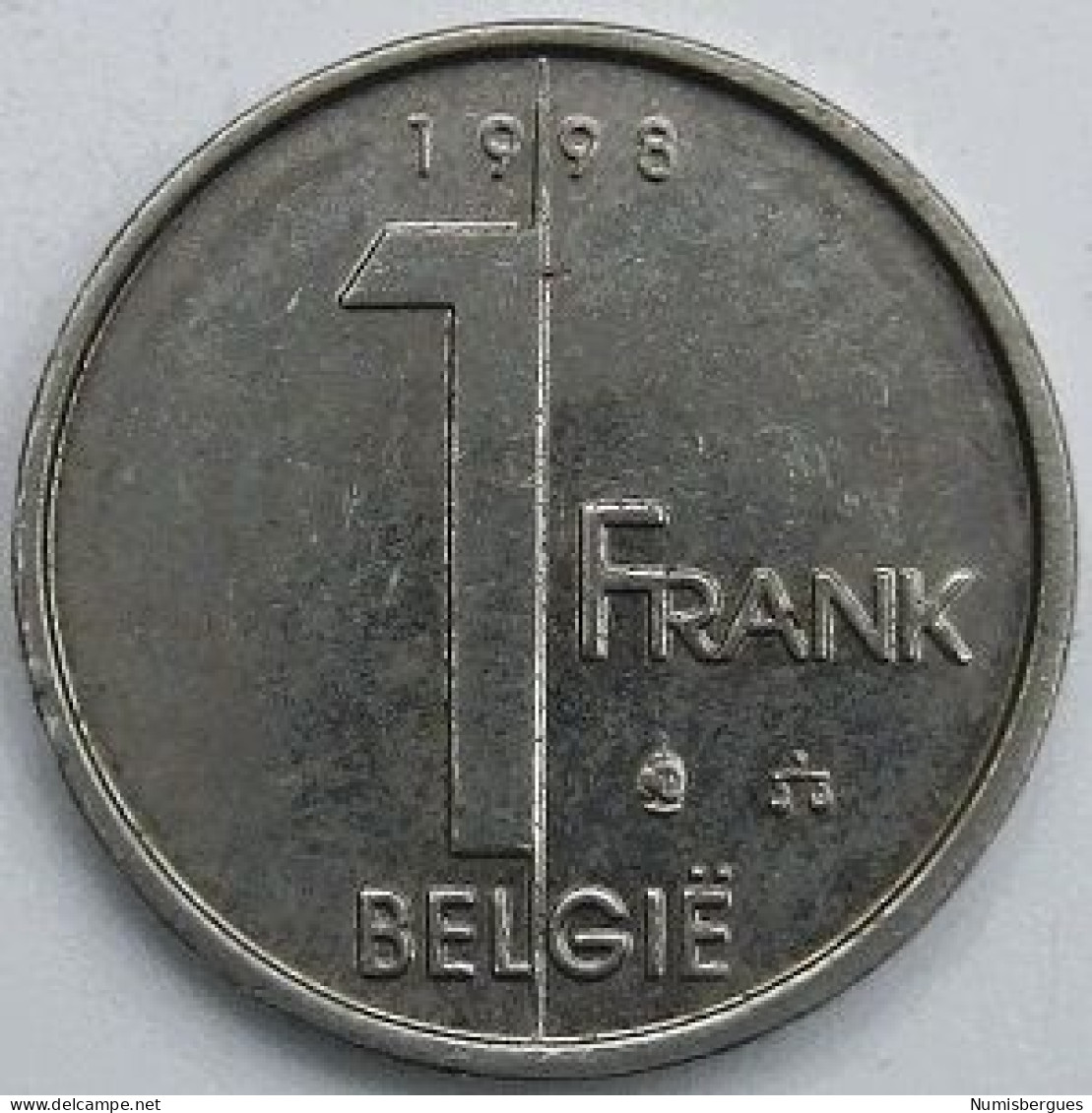 Pièce De Monnaie 1 Franc 1998   Version Belgie - 1 Franc