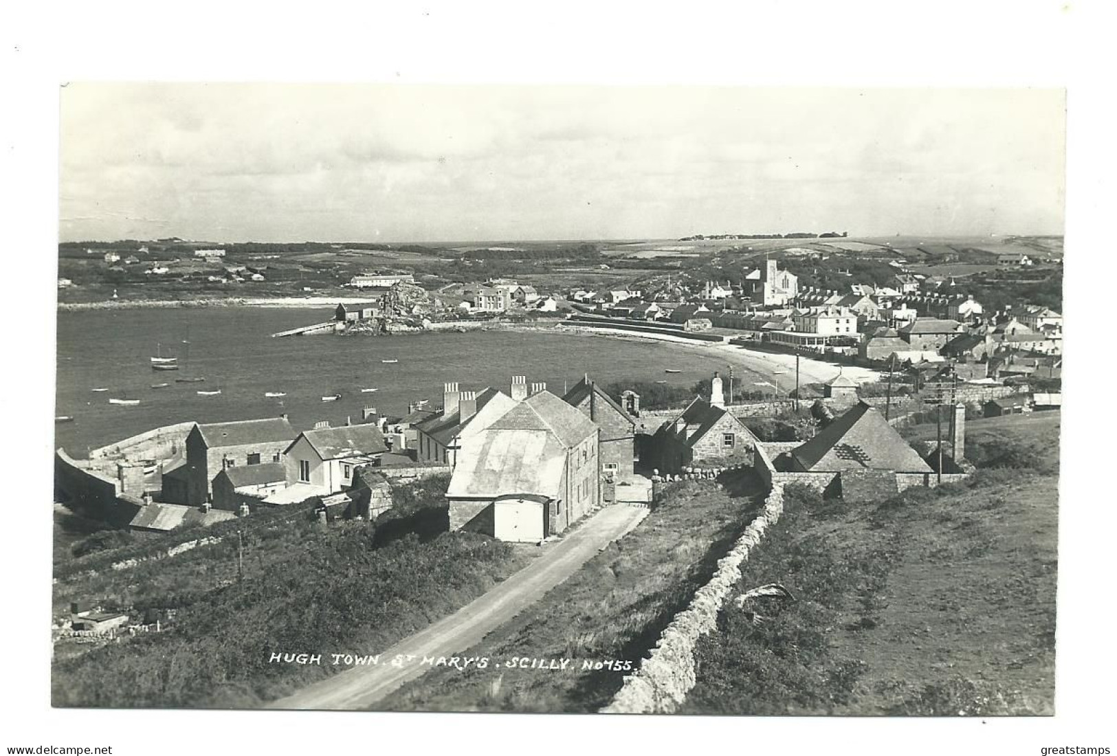 Cornwall Scilly Hugh Town St.mary's Rp Dated 1956 Unused  Postcard - Scilly Isles