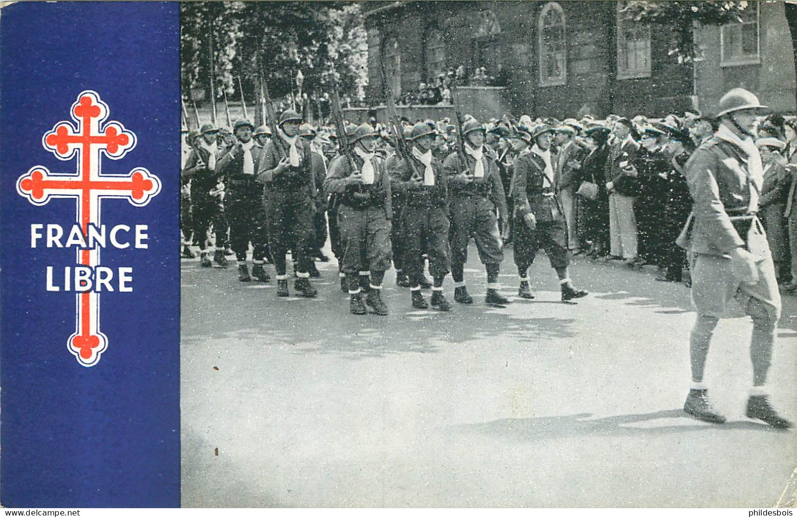 FORCES  FRANCAISES LIBRES  Défilé Des Soldats - Weltkrieg 1939-45