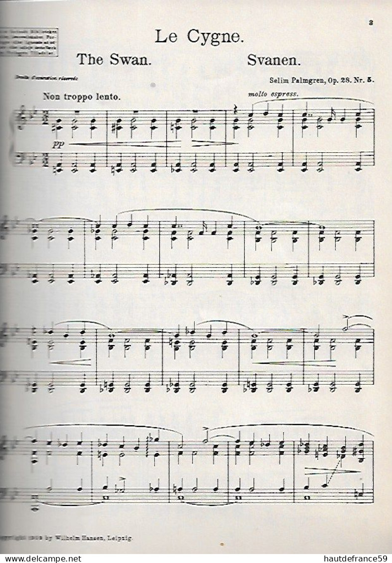 RECUEIL 1909 Répertoire Partitions Musique , 39 Pages  - L ALBUM DES DIX Wilhelm Hansen EditLeipzig - Chorwerke