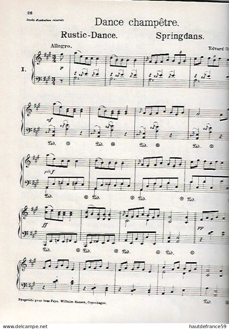 RECUEIL 1909 Répertoire Partitions Musique , 39 Pages  - L ALBUM DES DIX Wilhelm Hansen EditLeipzig - Choral