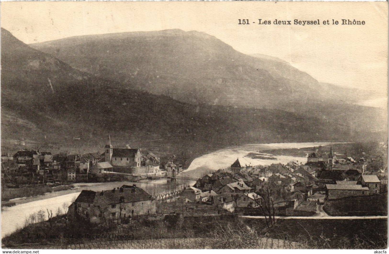 CPA SEYSSEL Les Deux Seyssel Et Le Rhone (1351206) - Seyssel