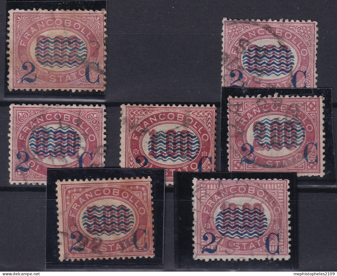 ITALY / ITALIA 1878 - Canceled - Sc# 37, 39-44 - Used