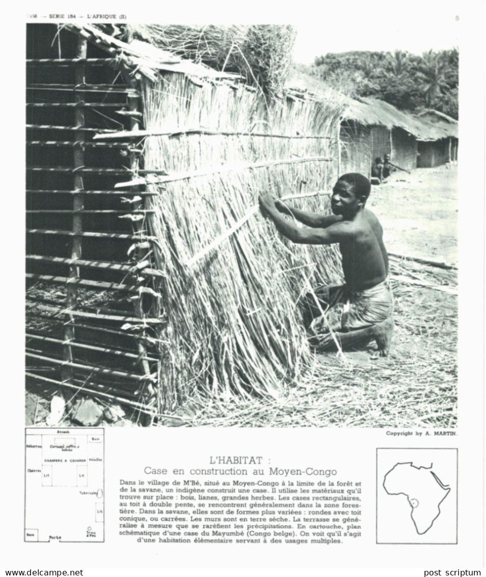 Photo  -  Reproduction -  Côte D'Ivoire - Case En Construction à M'bé - Africa