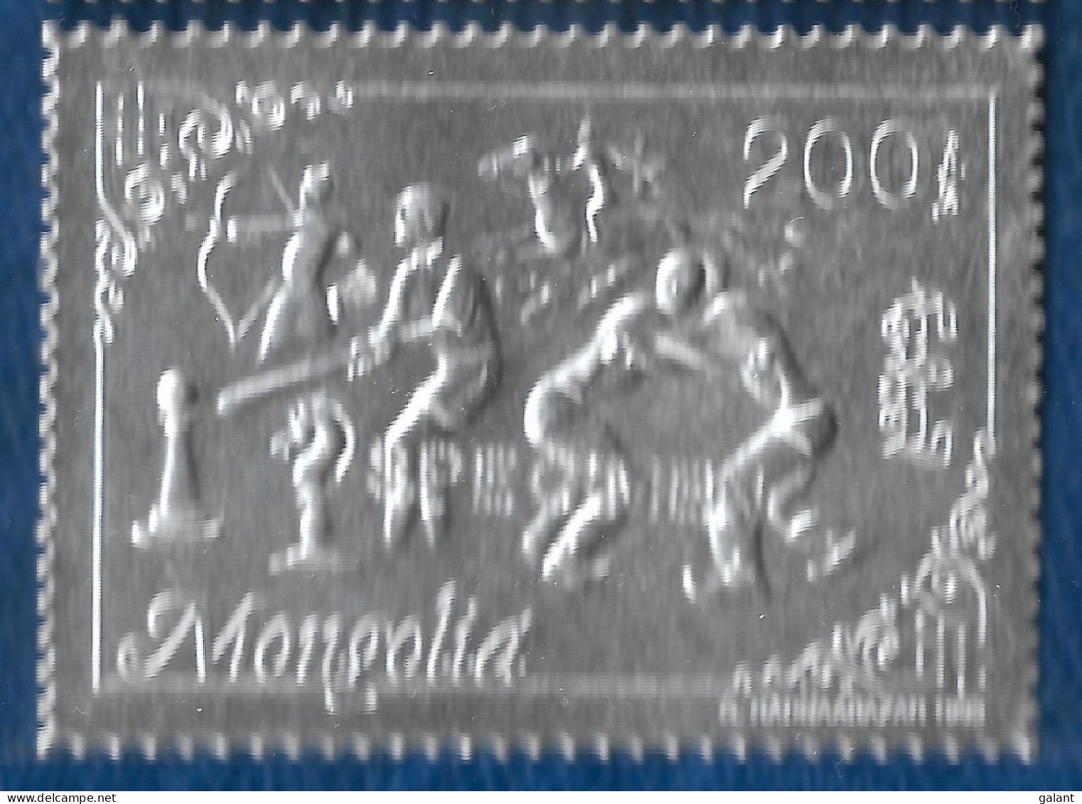 Mongolia 1993 Olympics Baseball Archery Chess Echecs Wrestling SILVER Stamp SPECIMEN Overpr Argent MNH** Rare - Lucha