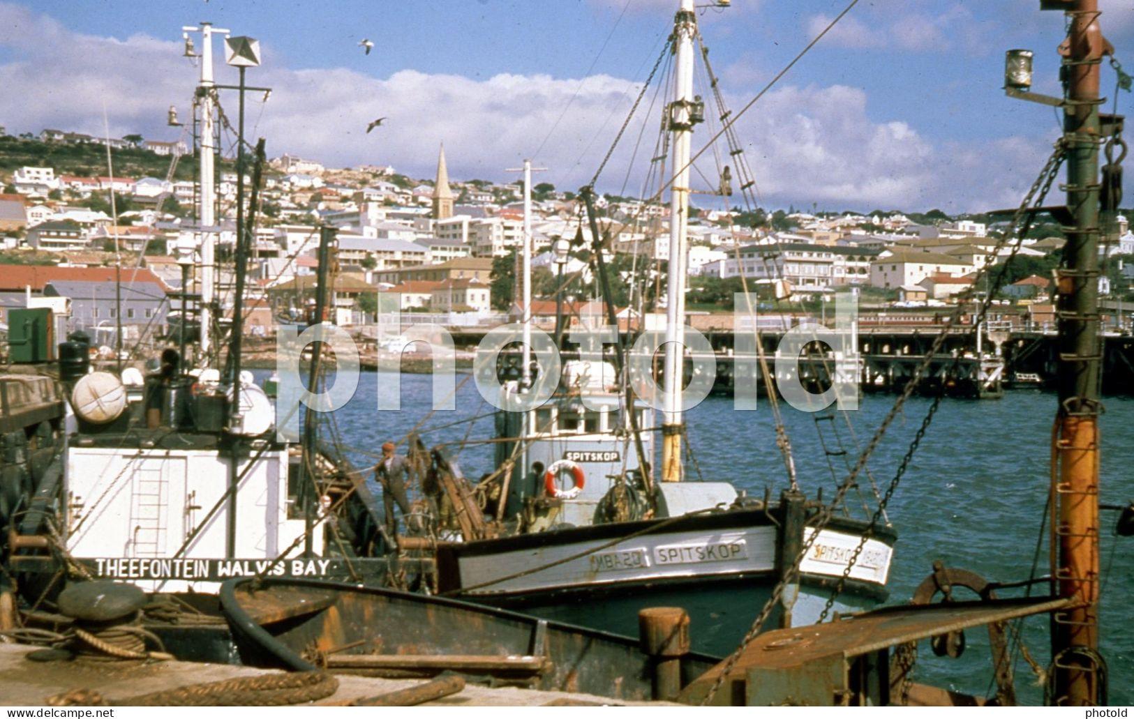 70s FISHING BOATS MOSSEL BAY SOUTH AFRICA AFRIQUE 35mm TOURISTIC DIAPOSITIVE SLIDE NO PHOTO FOTO NB2731 - Diapositives