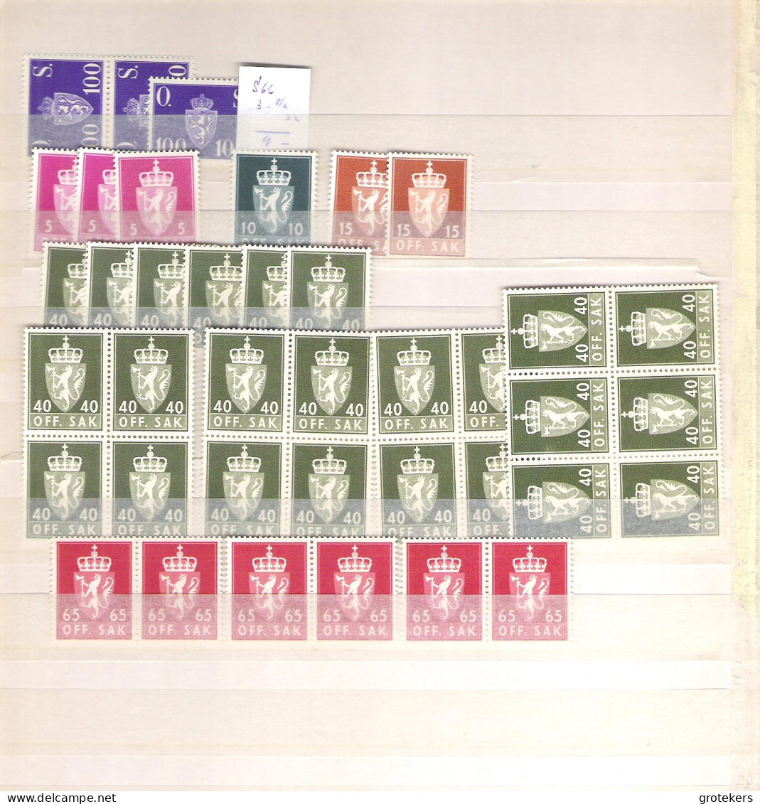 NORGE Stock Different Values High Catalogue Value (± € 1.200) All MNH - Collections