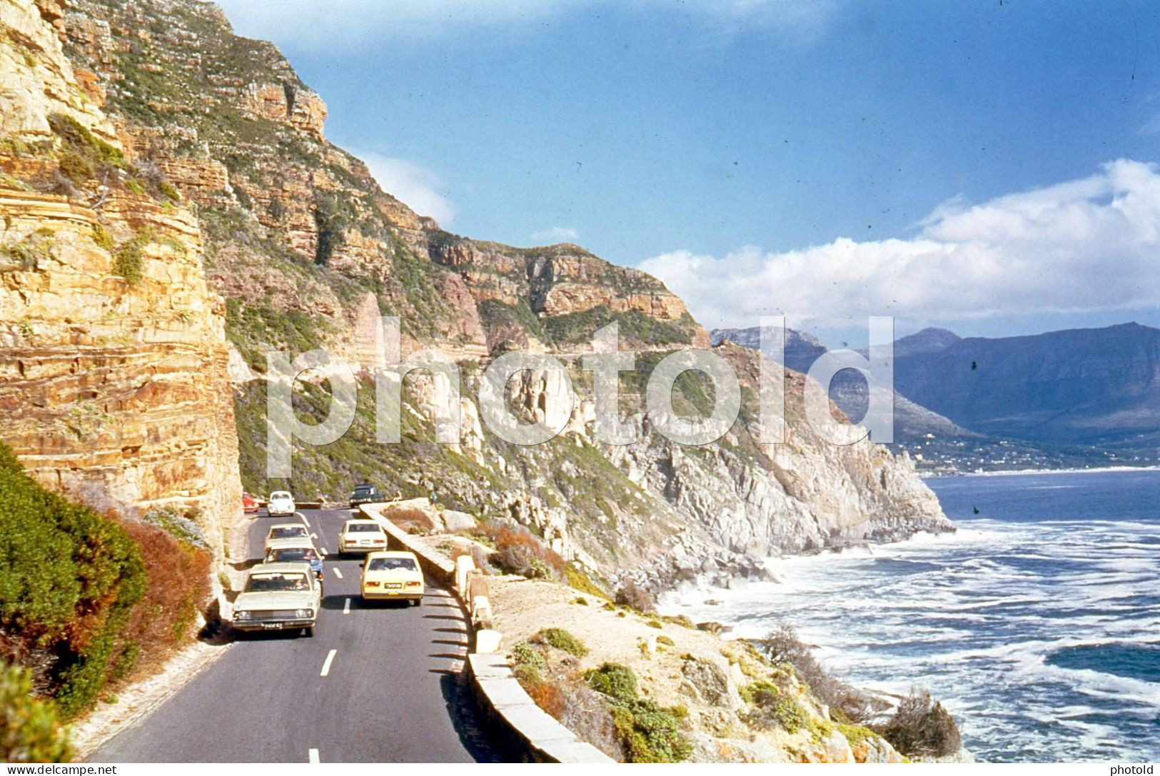 2 SLIDES SET 70s OPEL VW FIAT FORD BUS CAPE SOUTH AFRICA AFRIQUE 35mm TOURISTIC DIAPOSITIVE SLIDE NO PHOTO FOTO NB2732 - Diapositives