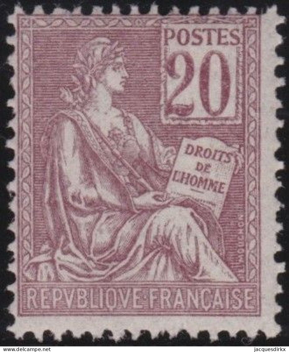 France  .  Y&T   .   113  (2 Scans)      .   **    .   Neuf Avec Gomme D'origine Et SANS Charnière - 1900-02 Mouchon