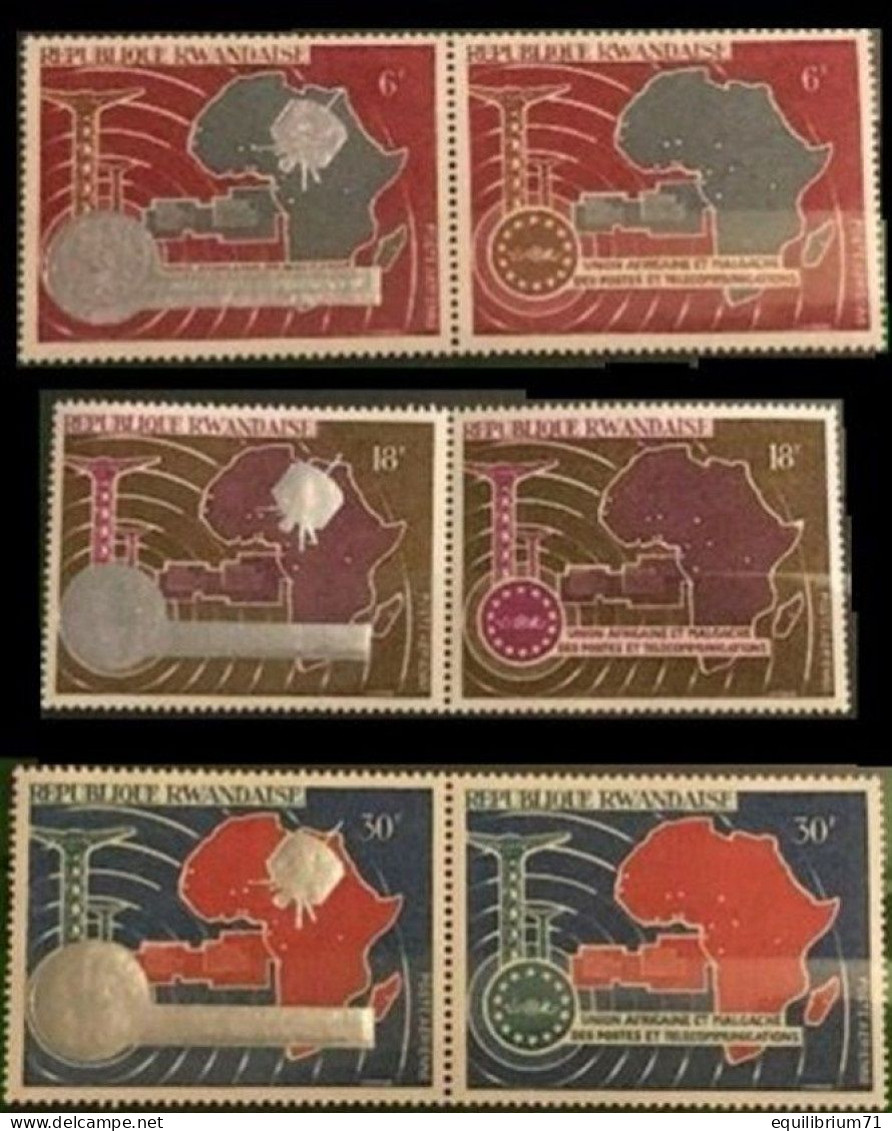 PA1/3**cu - Surcharge Argent Sur Un Côté / Zilver Overprint Op Een Deel - Union Africaine & Malgache Postes & Télécom - Neufs