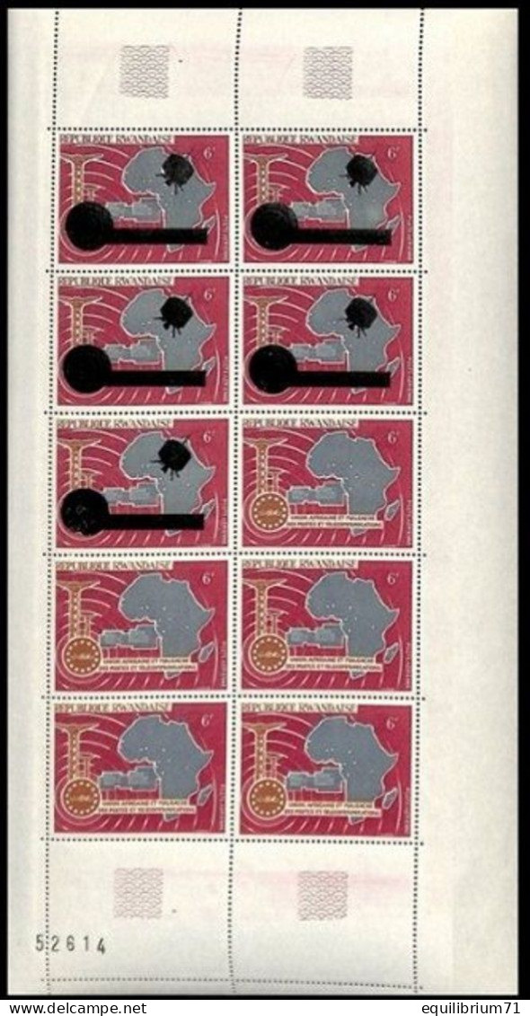 PA1**cu - Surcharge Argent Sur Une Partie De La Feuille / Zilver Overprint Op Een Deel Van Het Vel - RWANDA - Unused Stamps