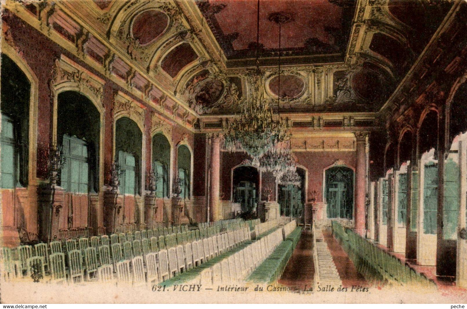 N°111332 -cpa Vichy -intérieur Du Casino -la Salle Des Fêtes- - Casino