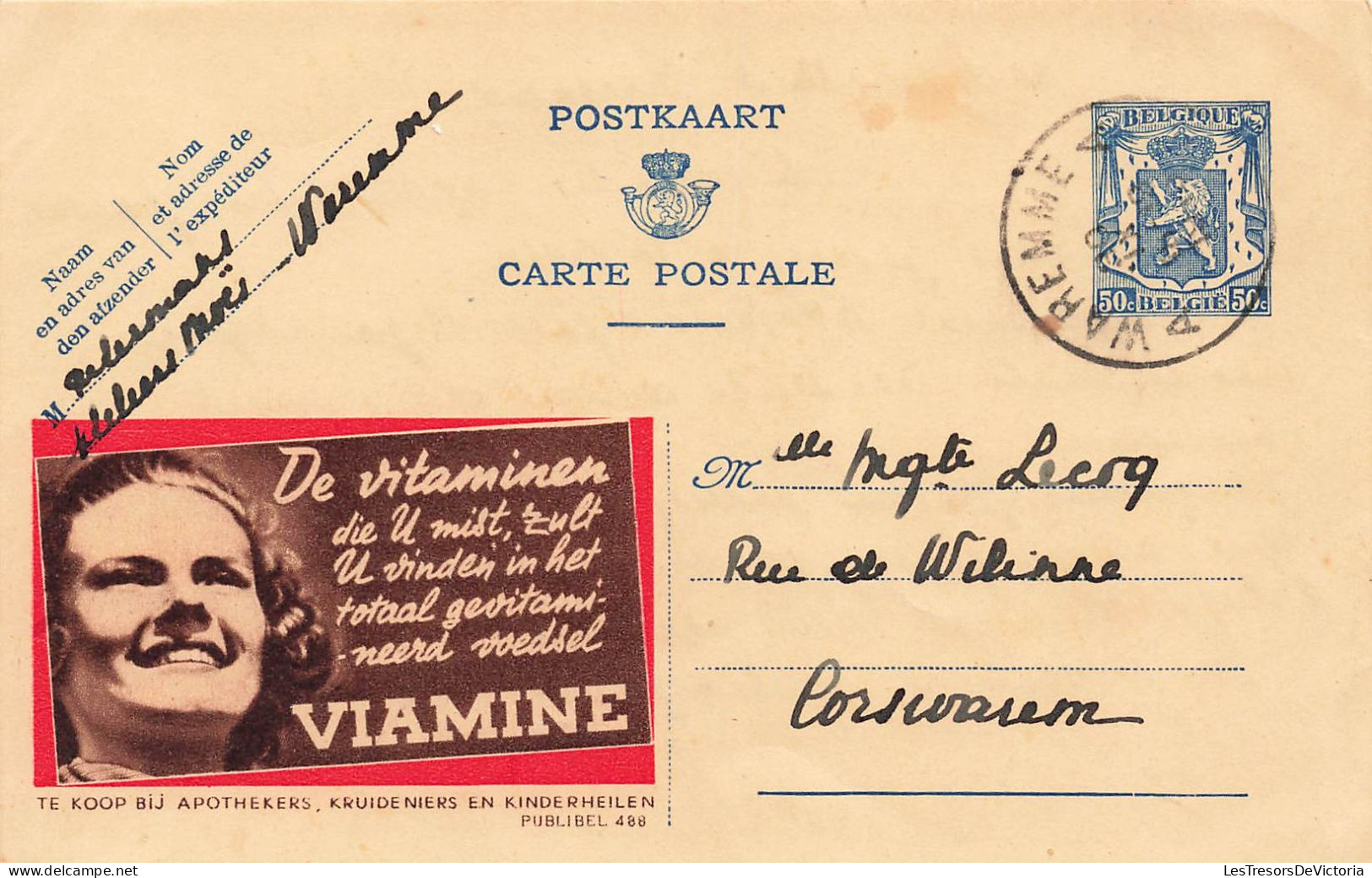 Publicité - Viamine - Oblitéré Waremme - Carte Postale Ancienne - Advertising