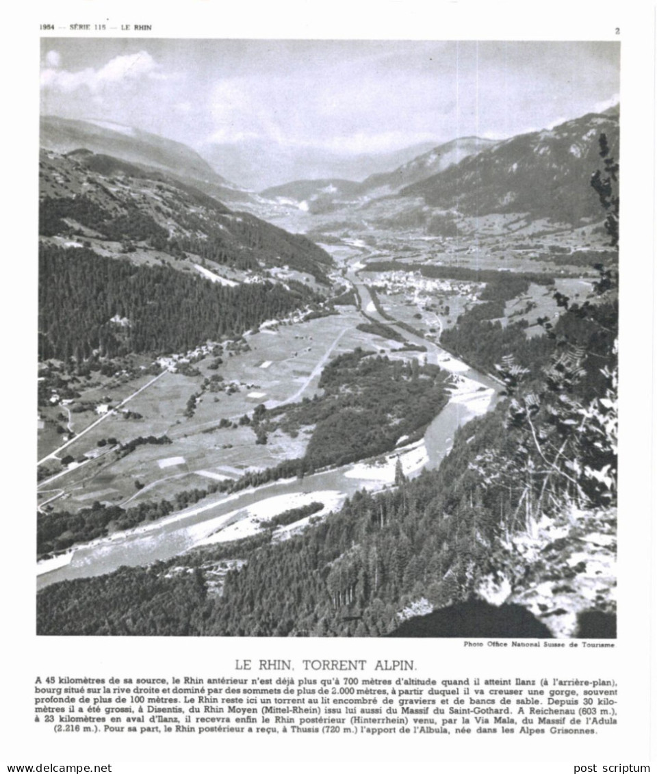 Photo  -  Reproduction - Suisse Le Rhin Torrent Alpin à Ilanz Glion - Europa