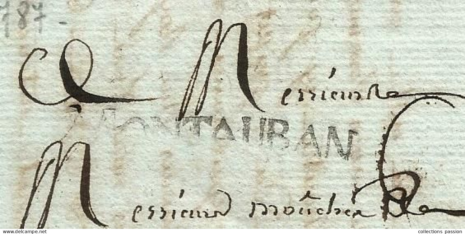 Lettre, Préphilatélie, Précurseurs XVIII E Siècle, 1787, MONTAUBAN, 3 Scans - 1701-1800: Precursors XVIII