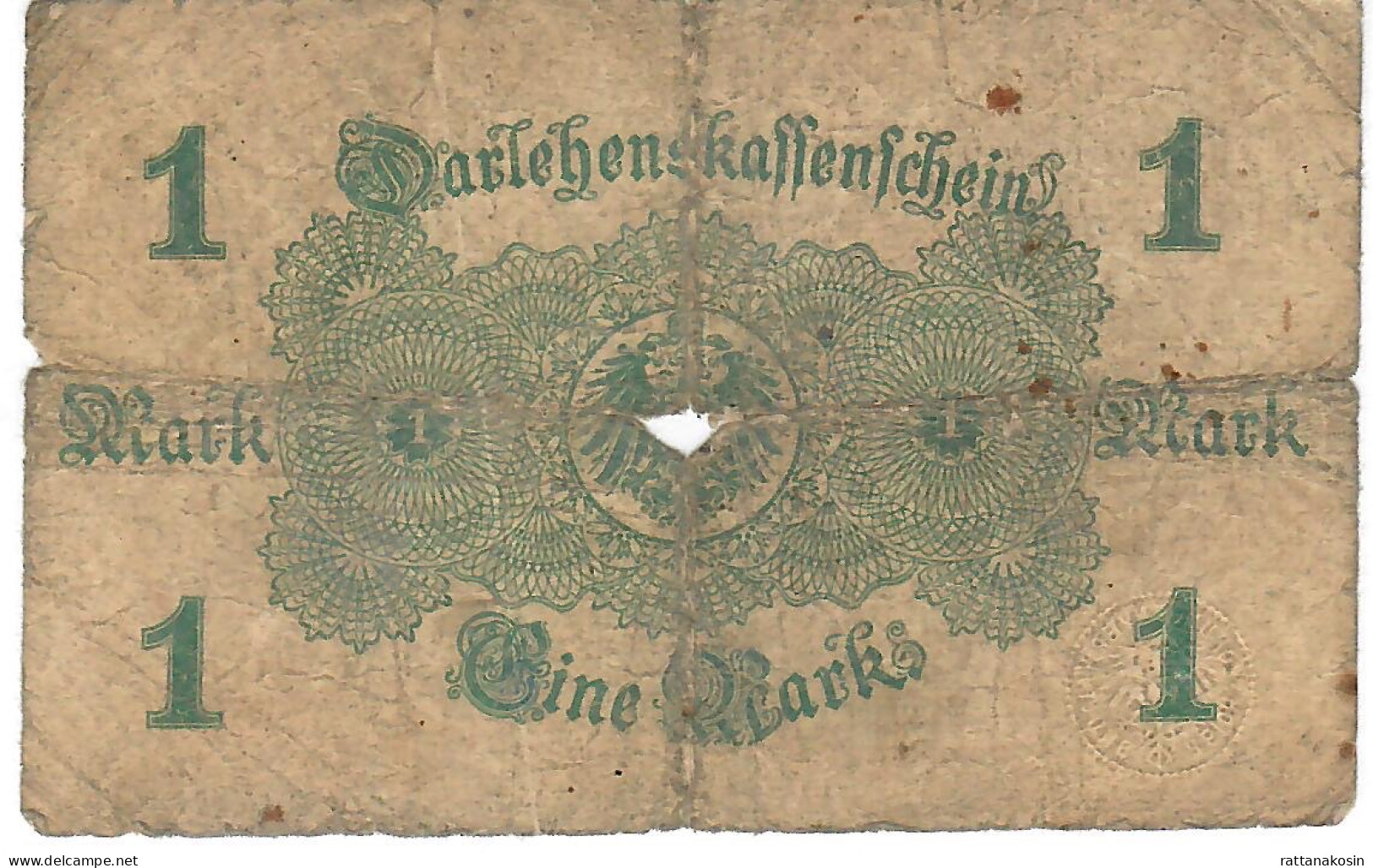 GERMANY P50 1 MARK 12.8.1914  VG - Other & Unclassified