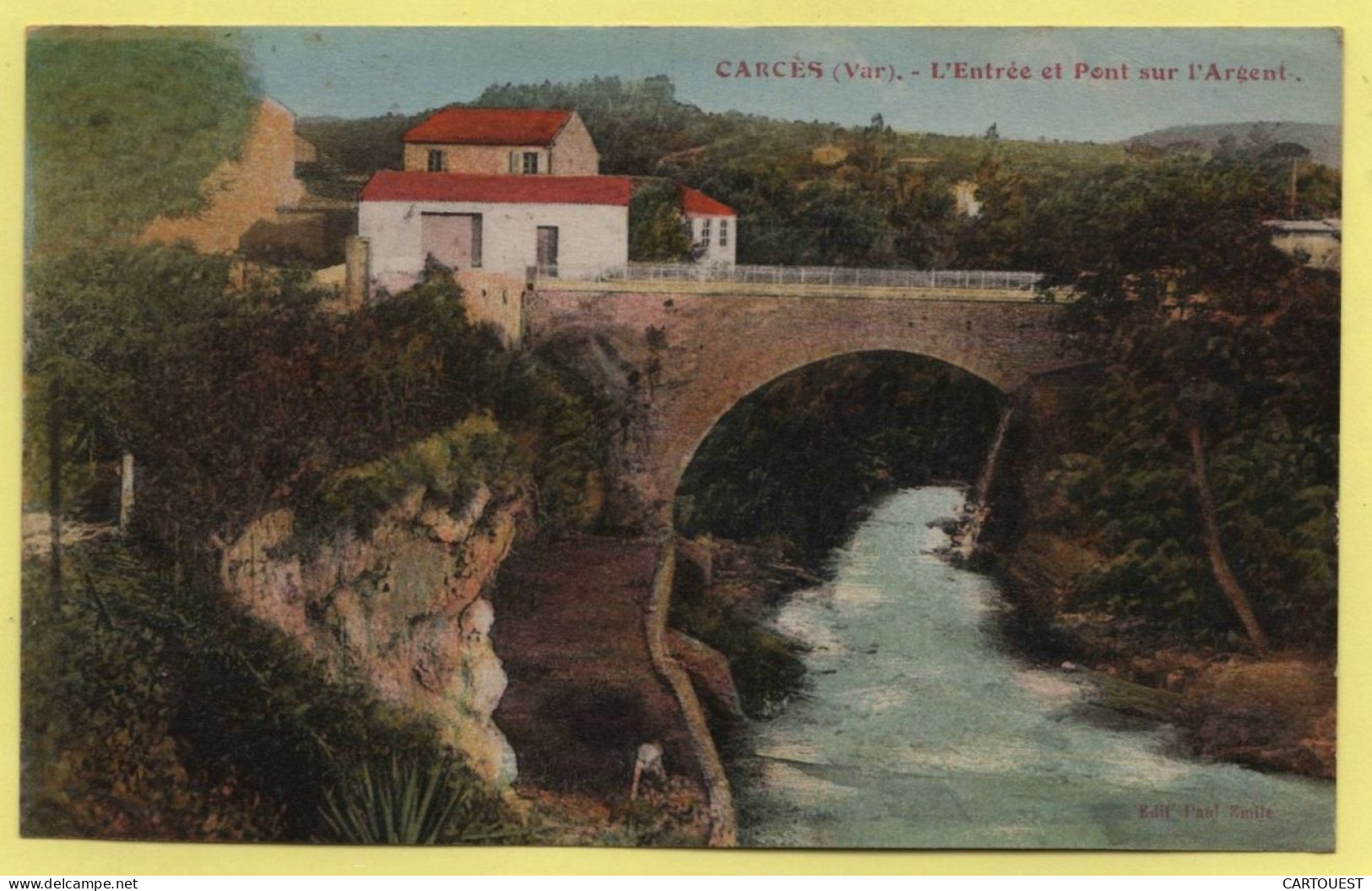 CPA CARCES Pont D'Argent  1938 - Carces