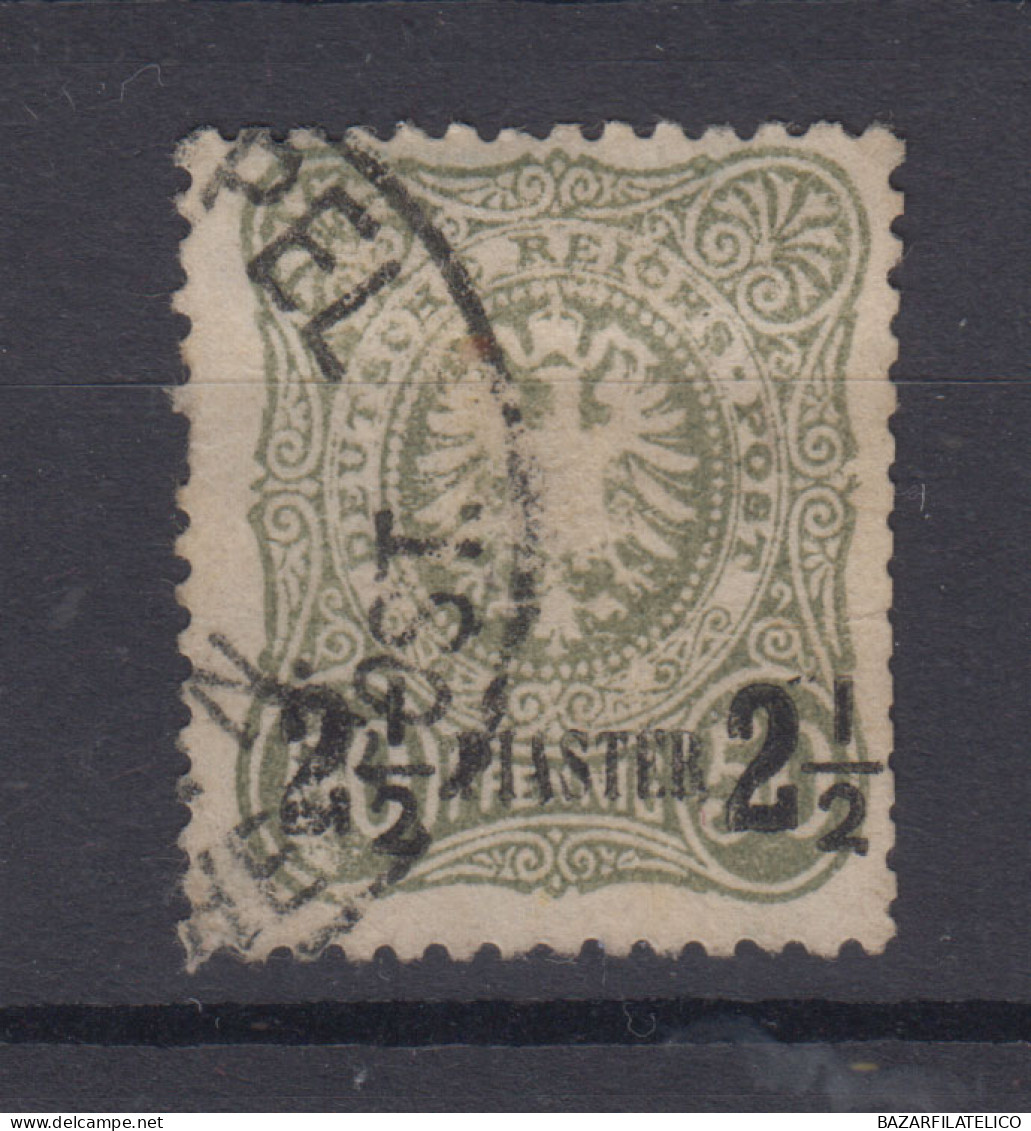 LEVANTE TEDESCO 1884 2 1/2 VERDE N.5 USATO - Non Classificati