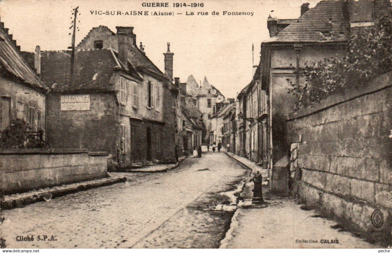 N°111353 -cpa Vic Sur Aisne -la Rue De Fontenoy- - Vic Sur Aisne